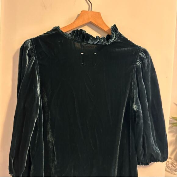 NWT JAG Green Velvet Mini Dress Small - Picture 6 of 12
